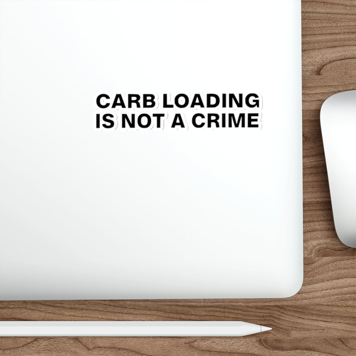 Carb Loading is Not a Crime Die-Cut Stickers - Old School Bumper Sticker for Endurance Athletes