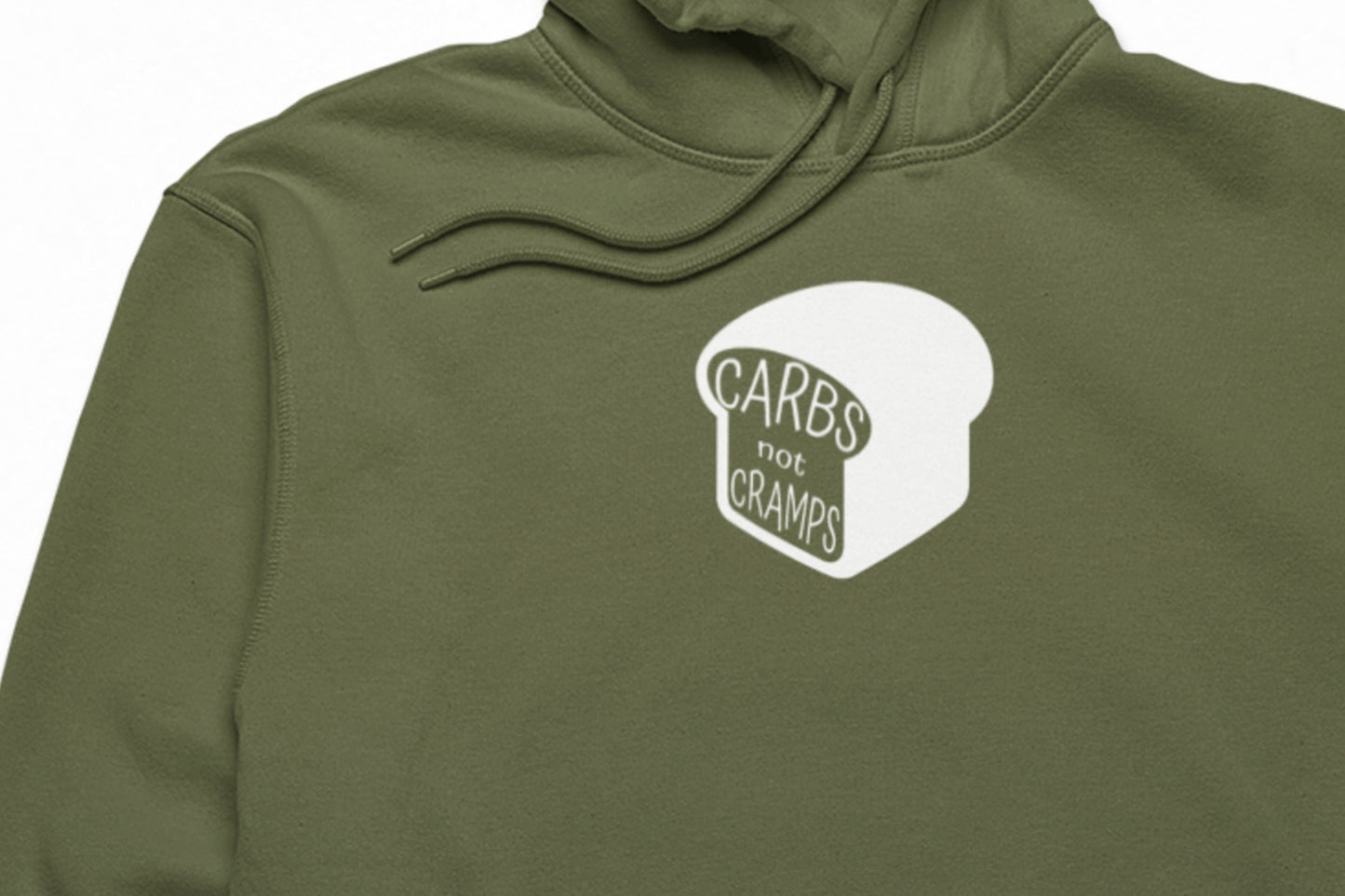 Carbs not Cramps Hoodie - for endurance athletes