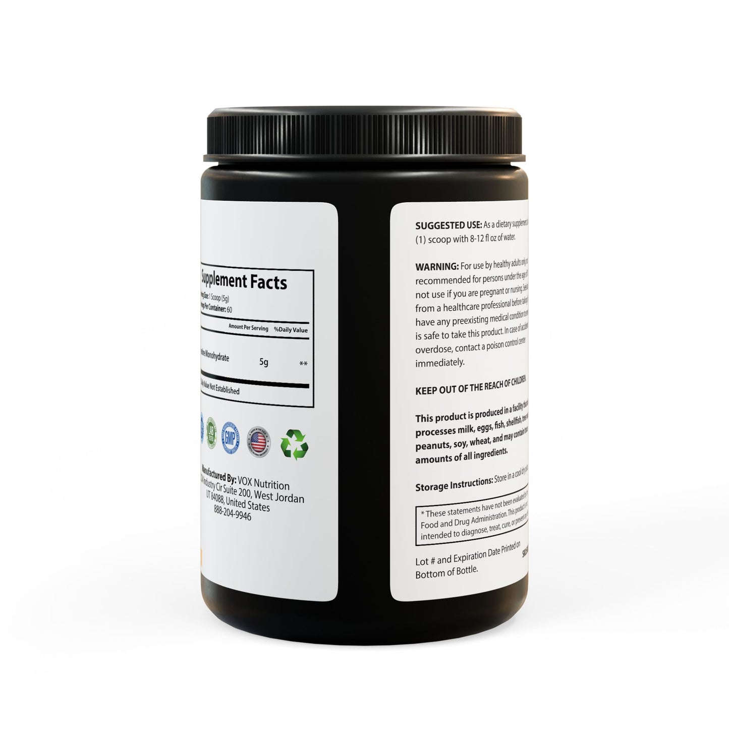 Pure Creatine Monohydrate Supplement (300g, 10.58oz)