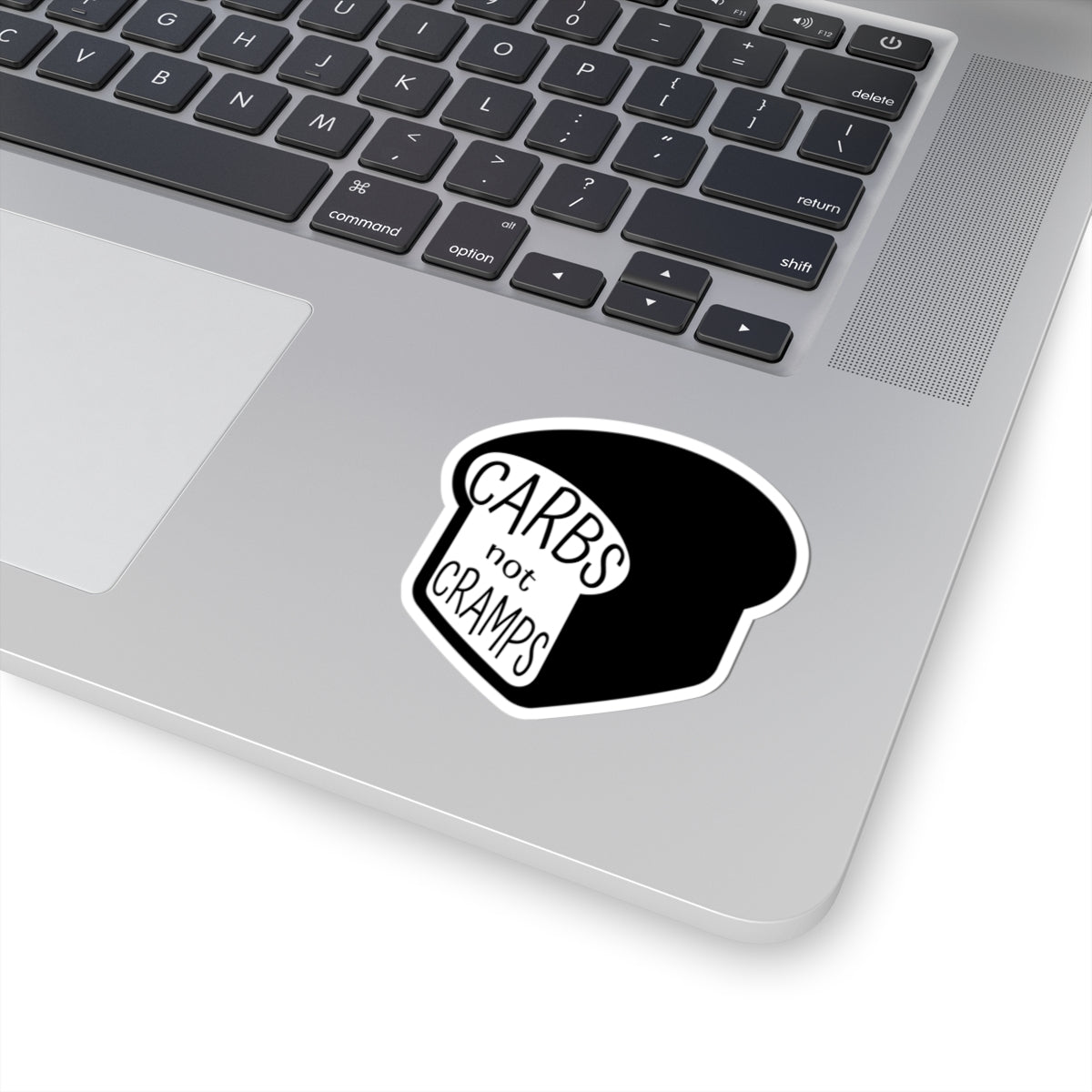 Carbs Not Cramps Sticker