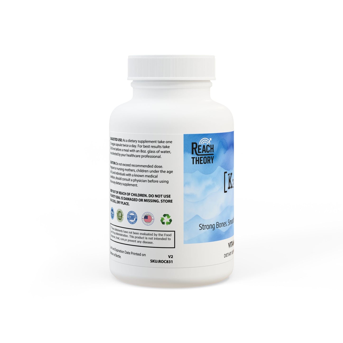 Vitamin K2 + D3 Supplement (60 Capsules)